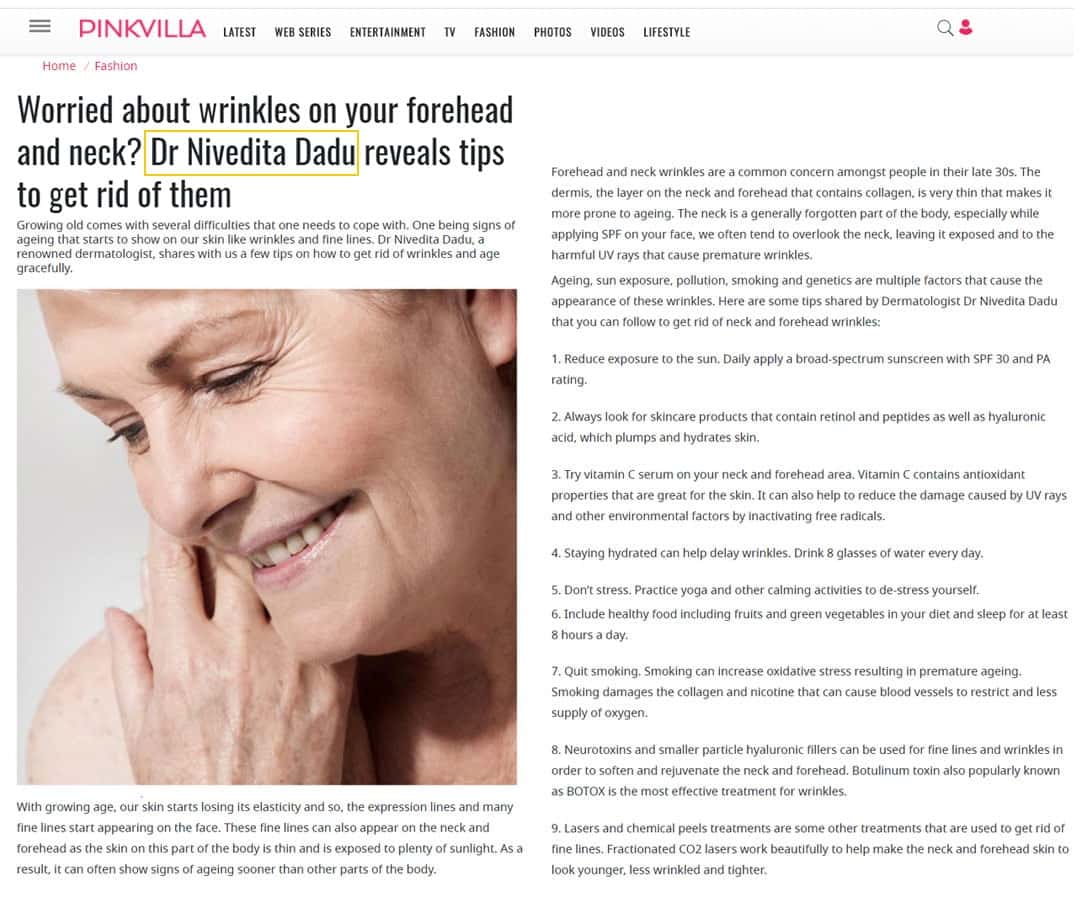 Worried about wrinkles on your forehead and neck?
