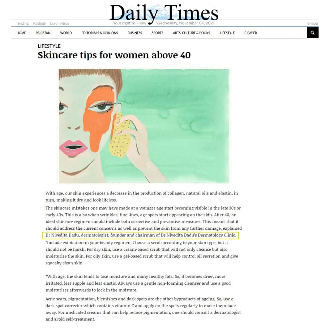 Skincare tips for women above 40