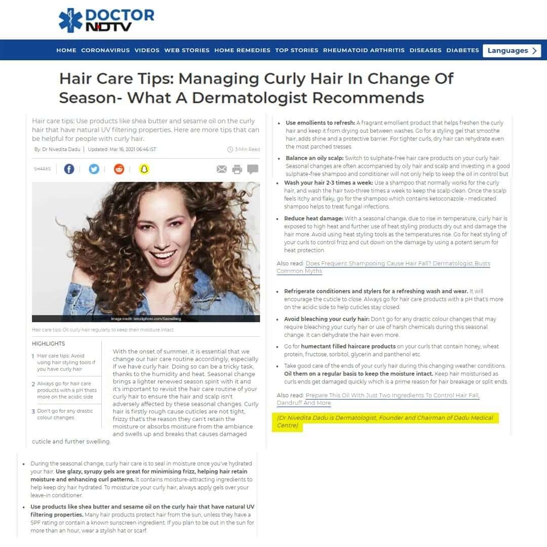 Haircare tips: Managing curly hair in the change of season- What a dermatologist recommends